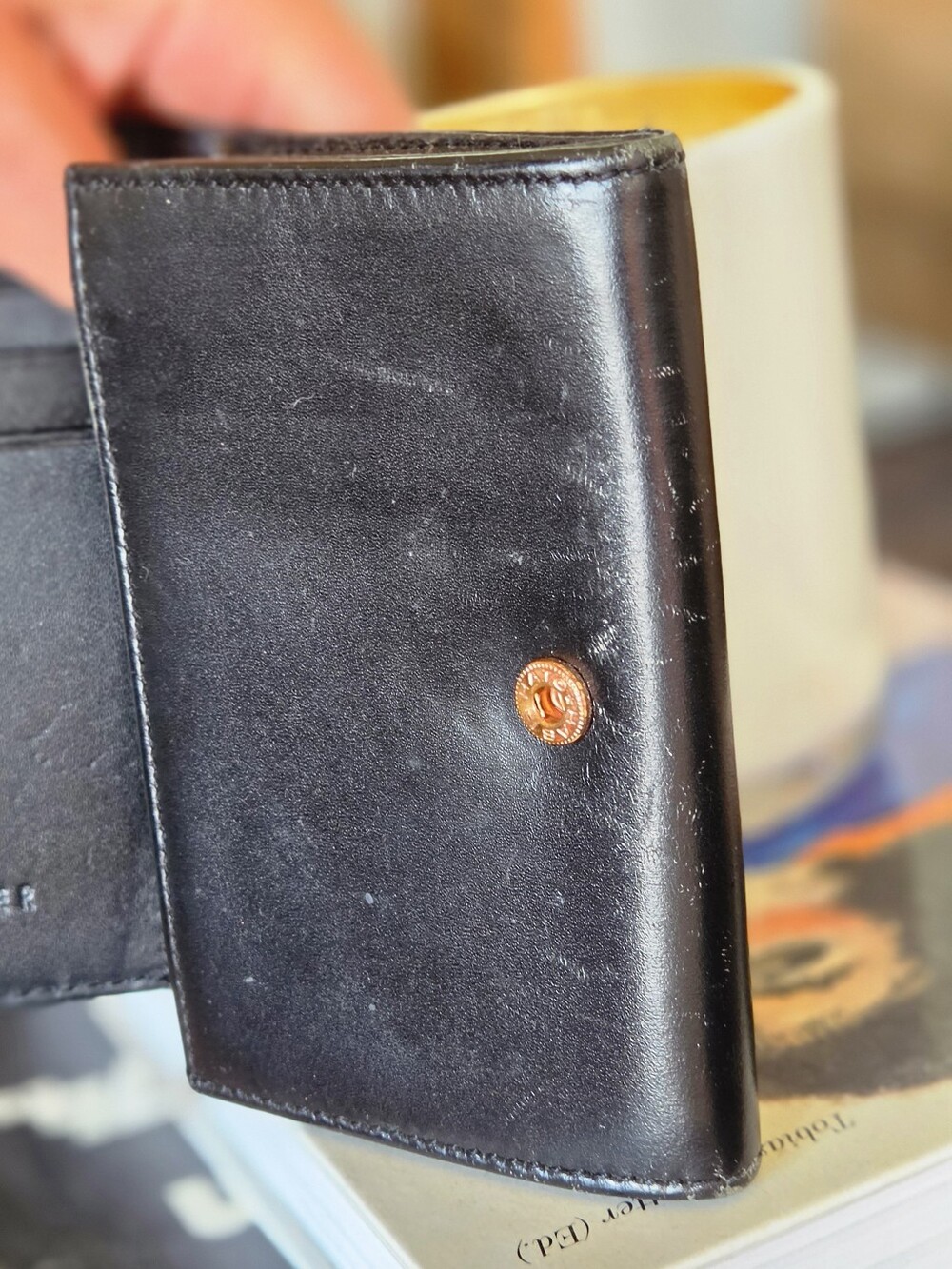 Ted Baker Black Leather Wallet with Rose Gold Bow - Picture 8 of 10
